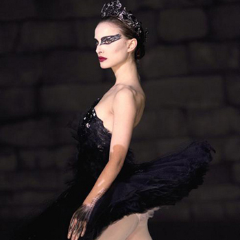 Black Swan Costume with Halloween Contact Lenses