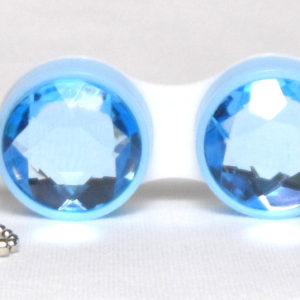Keychain Diamond Blue Contact Lens Case