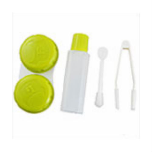 CnKaite CUTE OLIVE GREEN COW DESIGN CONTACT LENS CASE, ALL IN ONE CLEANING KIT