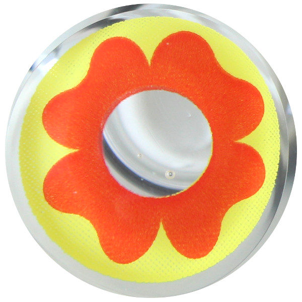 DUEBA COSPLAY LENS RED FLOWER YELLOW HALLOWEEN CONTACT LENS