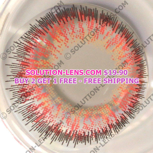 DUEBA GLAMOUR RED CONTACT LENS