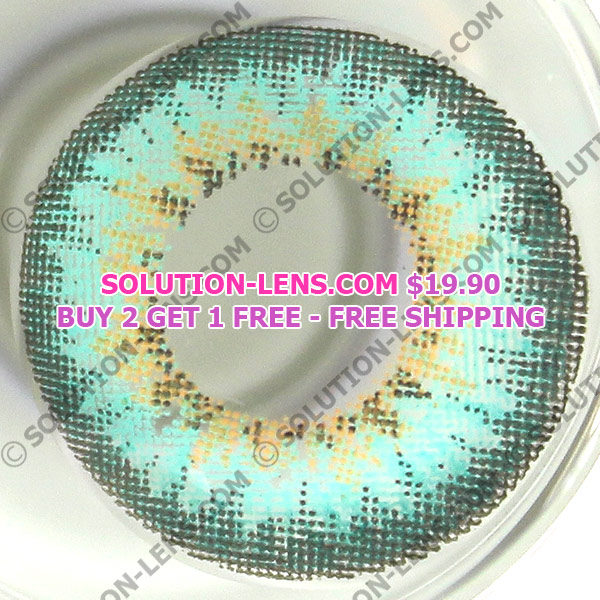DUEBA PUFFY TURQUOISE CONTACT LENS
