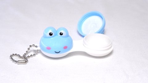 Contact Lens Case Keychain Frog