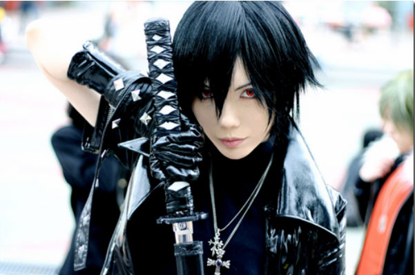 Cool Cosplay with Red Contacts Lenses