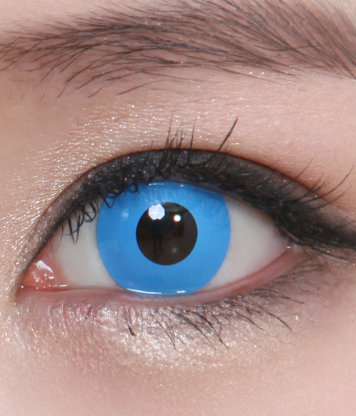 GEO CP-F5 CRAZY LENS SOLID BLUE EYES HALLOWEEN CONTACT LENS