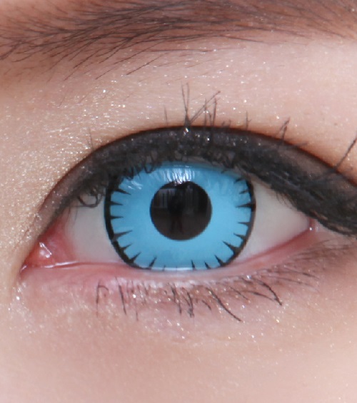 GEO SF-14 CRAZY LENS BLUE SPIKED HALLOWEEN CONTACT LENS