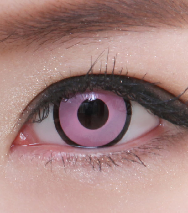 GEO SF-36 CRAZY LENS PINK WITH BLACK OUTLINE HALLOWEEN CONTACT LENS