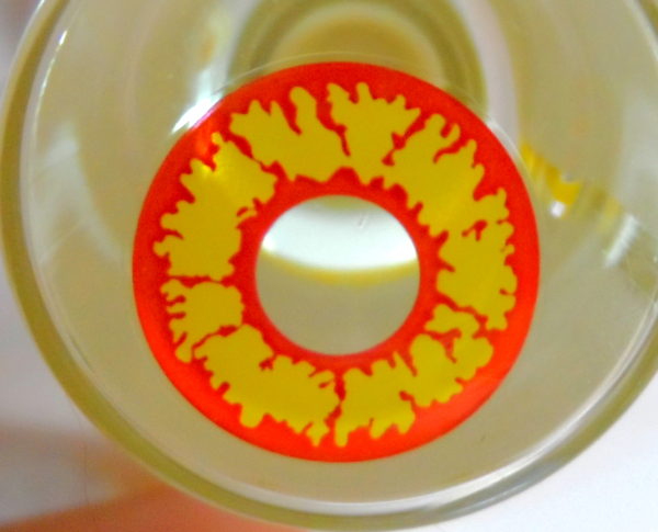 GEO SF-74 CRAZY LENS DEVIL RED YELLOW HALLOWEEN CONTACT LENS