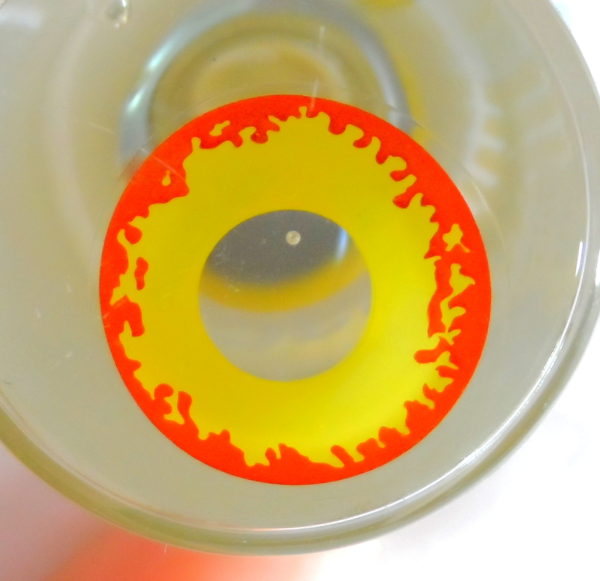 GEO SF-75 CRAZY LENS FLAME RED YELLOW VAMPIRE KNIGHT HALLOWEEN CONTACT LENS