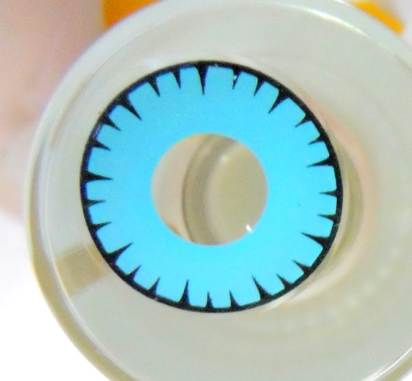 GEO SF-14 CRAZY LENS BLUE SPIKED HALLOWEEN CONTACT LENS