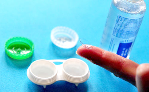 CLEANSING SOLUTION LENS CONTACT LENSES