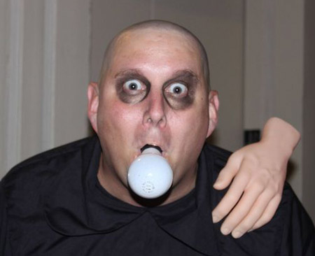 UNCLE FESTER ADDAMS FAMILY MAKEUP BALD HEAD
