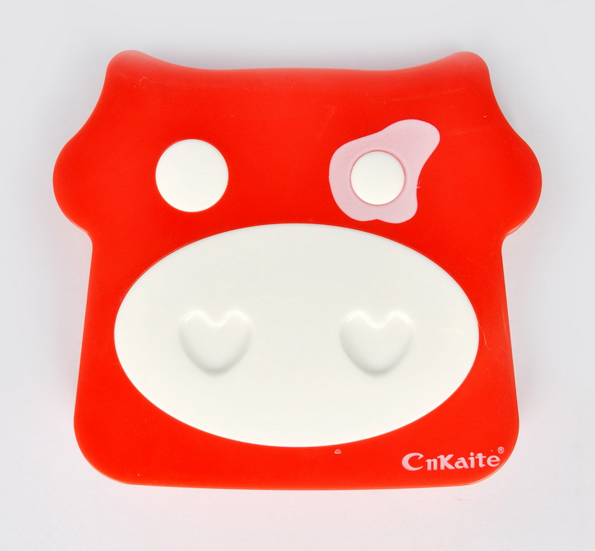 CnKaite CUTE RED AMERICAN ROSE COW DESIGN CONTACT LENS CASE, ALL IN ONE CLEANING