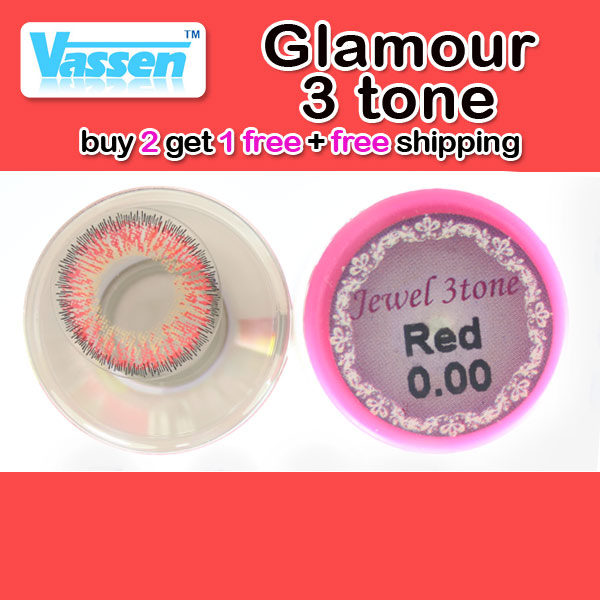 VASSEN GLAMOUR 3 TONE RED CONTACT LENS