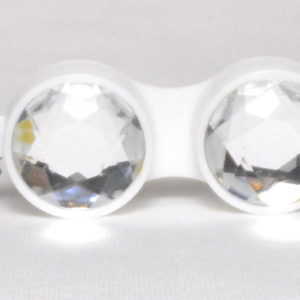 Keychain Diamond White Contact Lens Case