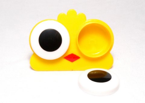 Big Eyes Animal Zoo Yellow Chick Contact Lens Case